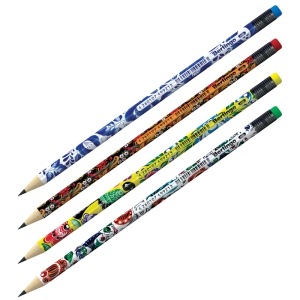 Карандаш ч/г Berlingo "Traditional" HB, круглый, заточен., с ластиком, ассорти