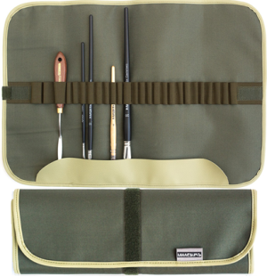 Скрутка для хранения кистей Малевичъ, 34х48 см, оливковая