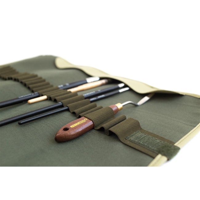 Пенал-свиток Малевичъ зелёный для длинных кистей и других принадлежностей купить в художественном магазине ArtCraft.Space с доставкой по всему миру