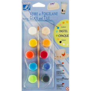 Набор красок по стеклу и керамике Glass&Tile 10цв*4мл Непрозрачные,