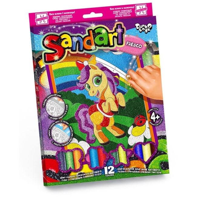 Фреска-картина из песка Danko toys "Sand Art. Пони 4", картонная коробка