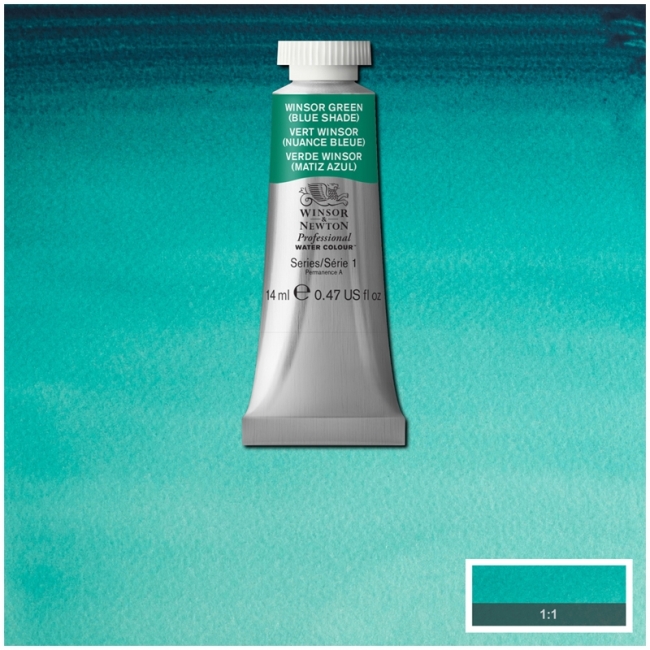 Акварель художественная, 14 мл, Винзор зеленый (голубой оттенок)