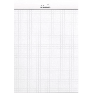 Блокнот Rhodia Basics "R", 148х210 мм, белый, мягкая обложка, клетка, 70л, листы белые, микроперф., Блокнот Rhodia Basics "R", 148х210 мм, белый, мягкая обложка, клетка, 70л, листы белые, микроперф.,