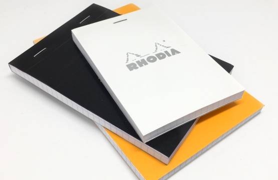 Блокнот Rhodia Basics "R", 148х210 мм, белый, мягкая обложка, клетка, 70л, листы белые, микроперф.,