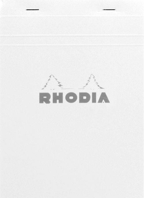 Блокнот Rhodia Basics "R", 148х210 мм, белый, мягкая обложка, клетка, 70л, листы белые, микроперф.,