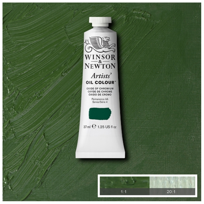 Масляные художественные краски, 37 мл, оксид хрома