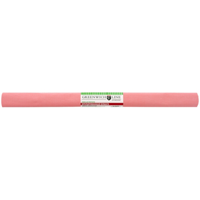 Бумага крепированная Greenwich Line, 50*250см, 32г/м2, коралловая, в рулоне