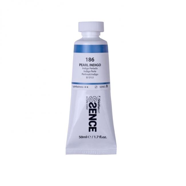 Краска акриловая ShinHan Ssence туба 50мл №186 Индиго перламутровый Краска акриловая ShinHan Ssence туба 50мл №186 Индиго перламутровый