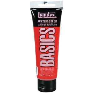 Краска акриловая художественная Liquitex "Basics", 118мл, туба, 311 кадмий красный темный (имит.)