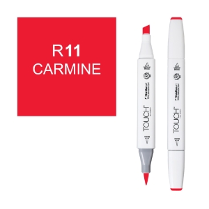 Маркер двухсторонний спиртовой  TOUCH TWIN BRUSH R11 Кармин