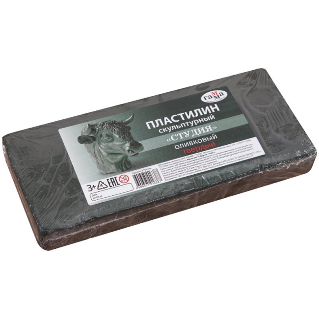 Пластилин скульптурный Гамма "Студия" профессиональный оливковый твердый 1кг купить в художественном магазине ArtCraft.Space с доставкой по всему миру