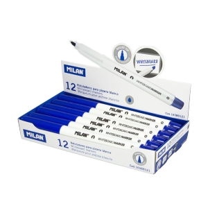 Маркер для белой доски MILAN круглый наконечник цвет синий