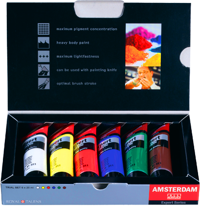 Набор акриловых красок Amsterdam Expert Series 6 цветов в тубах 20 мл купить в художественном магазине ArtCraft.Space с доставкой по РФ и СНГ