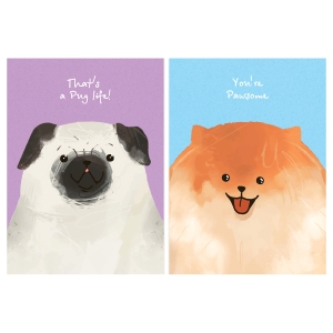 Блокнот А5 50л. на отрывной склейке MESHU "Funny dogs", матовая ламинация