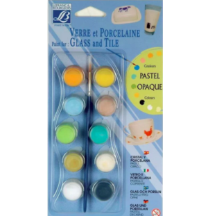 Набор красок по стеклу и керамике Glass&Tile 10цв*4мл Пастельные, непрозрачные