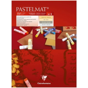Альбом для пастели 12л. 300*400мм на склейке Clairefontaine "Pastelmat", 360г/м2, бархат, цв.блок