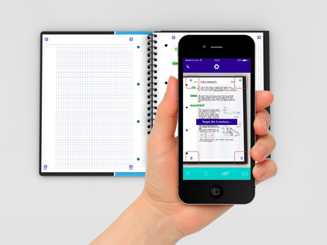 Бизнес-тетрадь OXFORD International NoteBook A5+ 80л линейка двойная спираль твердая обложка 