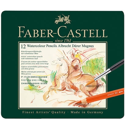 Карандаши акварельные художественные Faber-Castell "Albrecht Durer Magnus" 12цв,утолщ.,заточ.,метал. Карандаши акварельные художественные Faber-Castell "Albrecht Durer Magnus" 12цв,утолщ.,заточ.,метал.