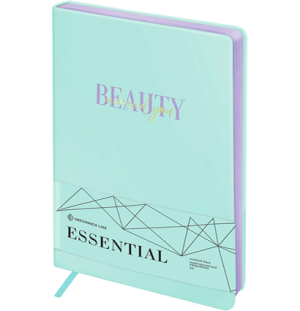Ежедневник недатир. A5, 136л., кожзам, Greenwich Line "Essential. Mint", тон. блок, цв. срез