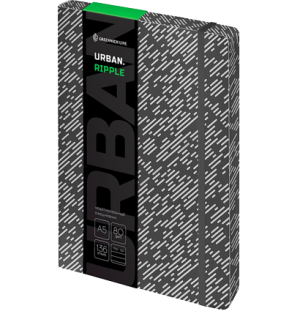 Записная книжка А5 80л. ЛАЙТ, кожзам, Greenwich Line "Urban. Ripple", тон. блок, цв. срез