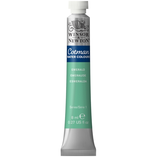 Акварель художественная Winsor&Newton "Cotman", 8мл, туба, изумрудный