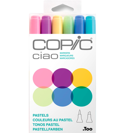 Набор маркеров Copic Ciao пастельные цвета 6цв