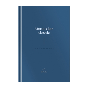 Ежедневник недатированный А5, 136л., 7БЦ, OfficeSpace "Моноколор. Dark azure", матовая ламинация, тиснение серебряной фольгой