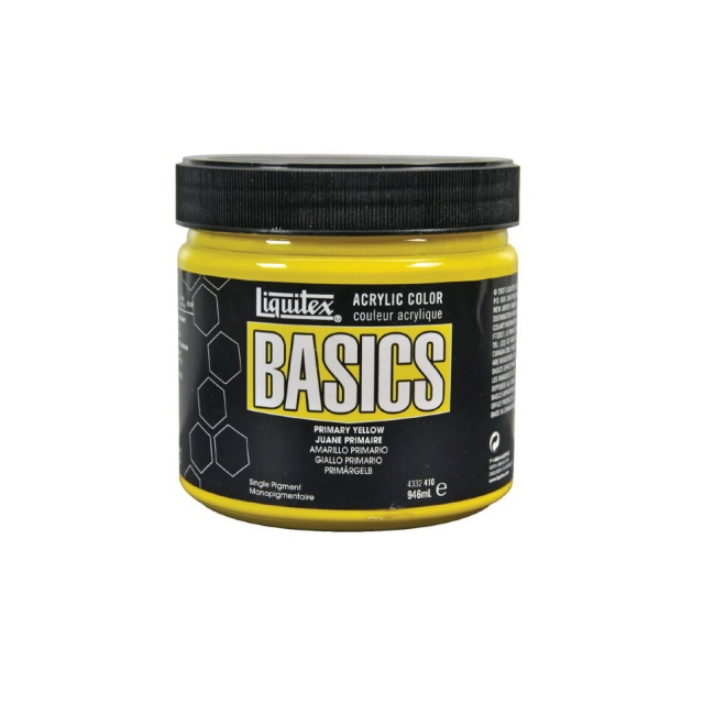 Краска акриловая LIQUITEX Basics №410 желтый основной 946 мл купить в художественном магазине ArtCraft.Space