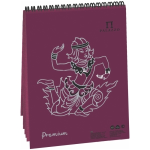 Блокнот для пастели 30л. А5 на гребне Лилия Холдинг "Blackberry", ежевичный, 160г/м2, холст