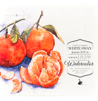 Бумага для акварели White Swan Малевичъ торшон склейка 19х17 см / 20 листов / 250 гм купить в магазине для художников Альберт Мольберт с доставкой по всему миру