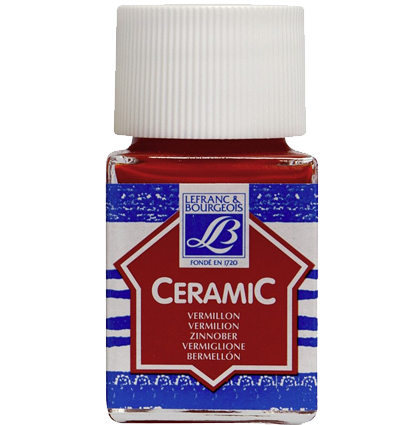 Краска по стеклу и керамике CERAMIC банка 50мл №393 вермильон,