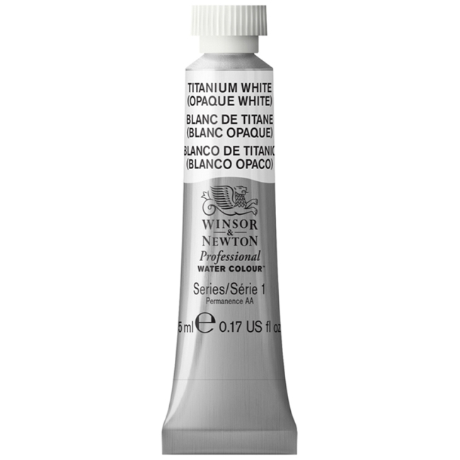 Акварель художественная Winsor&Newton "Professional", 5мл, туба, №644 белила титановые