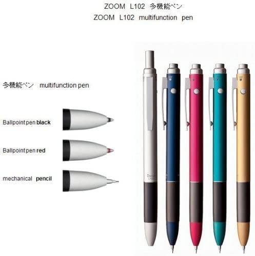 Ручка шариковая Tombow ZOOM L102 Multi 3 в 1, 2 стержня: черный, красный + мех. карандаш, зеленый