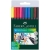 Набор капиллярных ручек Faber-Castell Grip Fineliner 10 цветов перо 0.4 мм купить  в магазине ArtCraft.Space с доставкой по всему миру