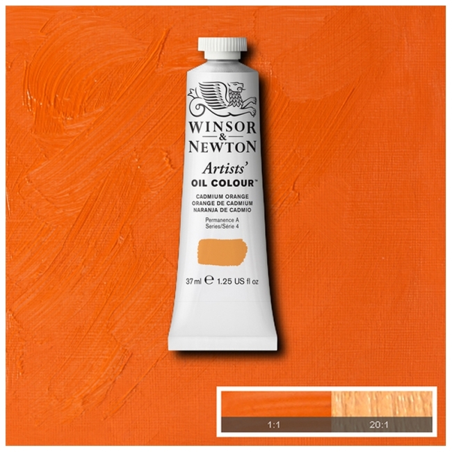 Масляные художественные краски, 37 мл, оранжевый кадмий