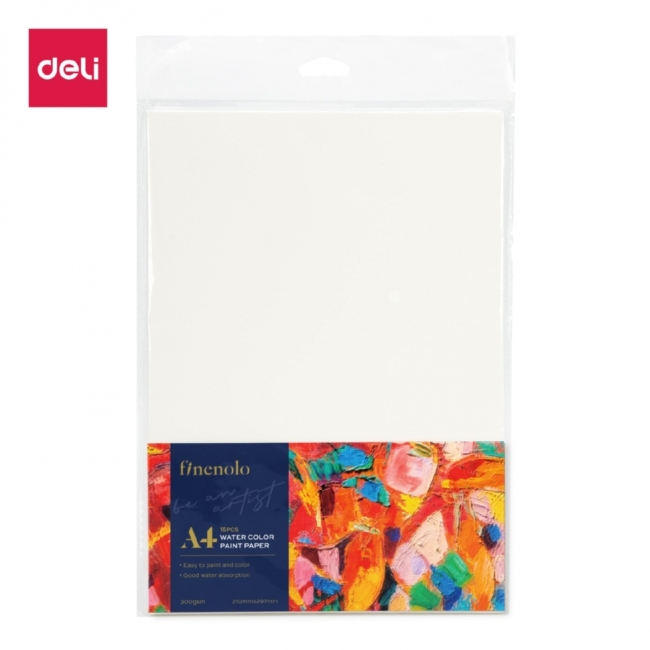 Бумага для акварели Finenolo 300г/м2 (целлюлоза) A4 16 листов в пластиковой упаковке