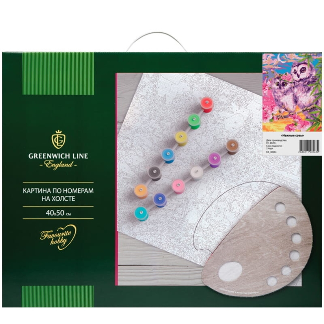 Картина по номерам на холсте "Нежные совы" Greenwich Line А2 купить в магазине для художников ArtCraft.Space Картина по номерам на холсте "Нежные совы" Greenwich Line А2 купить в магазине для художников ArtCraft.Space