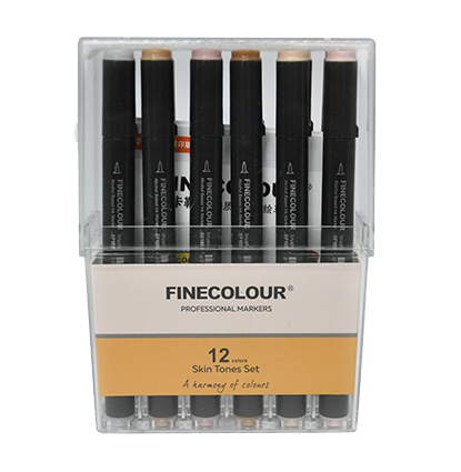 Набор маркеров для рисования Finecolour Brush Mini 12 телесные цвета в кейсе купить в магазине маркеров ArtCraft.Space с доставкой по всему миру