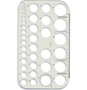 Трафарет окружностей 4-40мм Koh-I-Noor