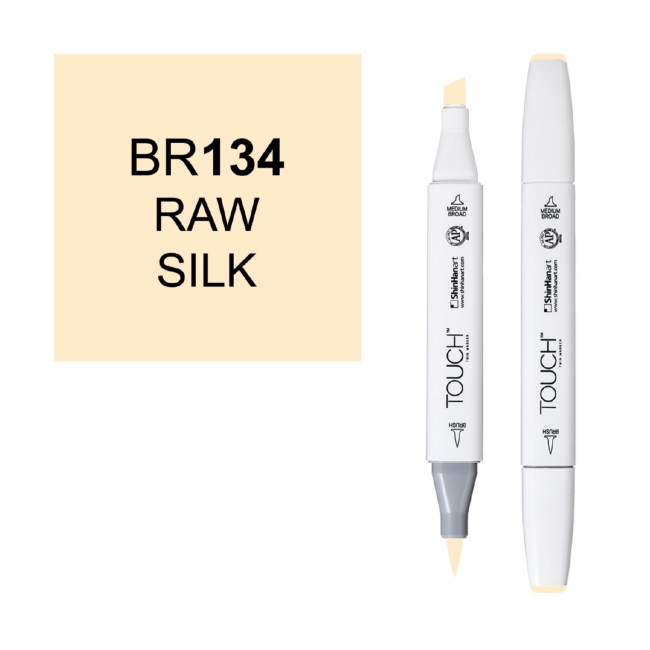 Маркер двухсторонний спиртовой  TOUCH TWIN BRUSH BR134 Шелк натуральный