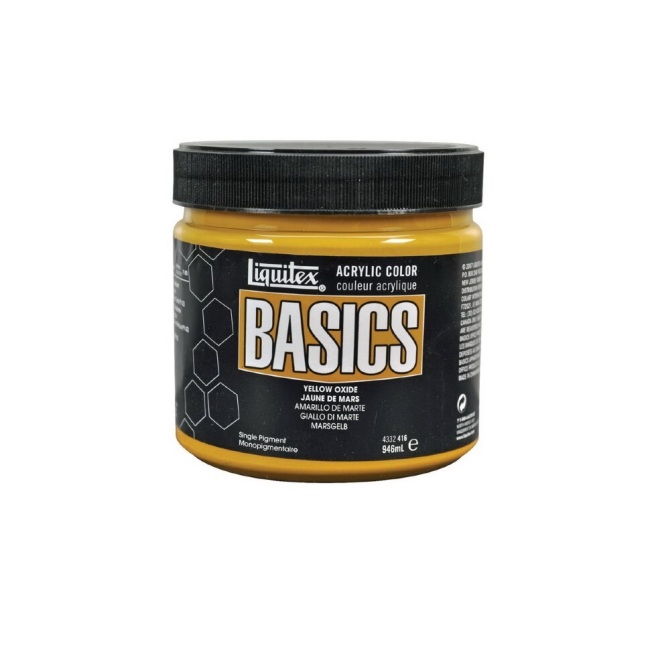 Краска акриловая LIQUITEX Basics №416 оксид желтый 946 мл купить в художественном магазине ArtCraft.Space с доставкой по всему миру