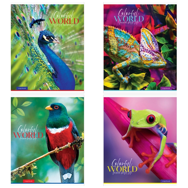 Тетрадь 48л., А5, клетка ArtSpace "Животные. Colorful world", суперэконом