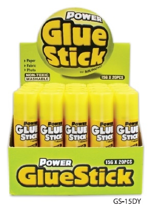 Клей-карандаш 15 гр желтый дизайн.,без запаха, не токсичен, при нанесение на поверхность не деформирует бумагу-картон