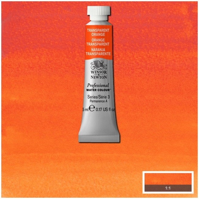 Акварель художественная, 5 мл, TRANSPARENT ORANGE