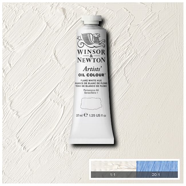 Масляные художественные краски, 37 мл, оттенок белый свинец