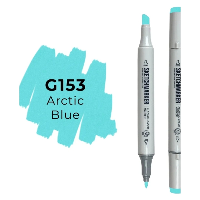 Маркер SKETCHMARKER двухсторонний на спирт.основе цв.G153 Арктический голубой