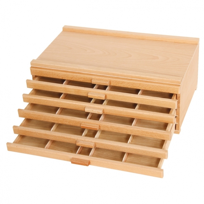 Органайзер для пастели Гамма "Студия", 6 уровней, 40,6*24,9*18,5см, бук