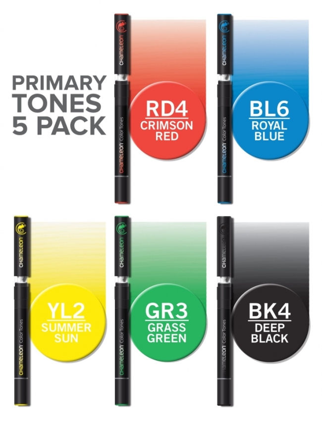 Наборы маркеров из 5 штук "Основные цвета"