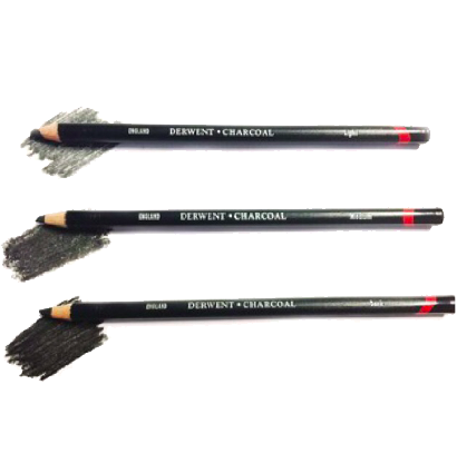 Угольный карандаш Derwent Charcoal Pencil поштучно темный купить в художественном магазине ArtCraft.Space с доставкой по РФ и СНГ
