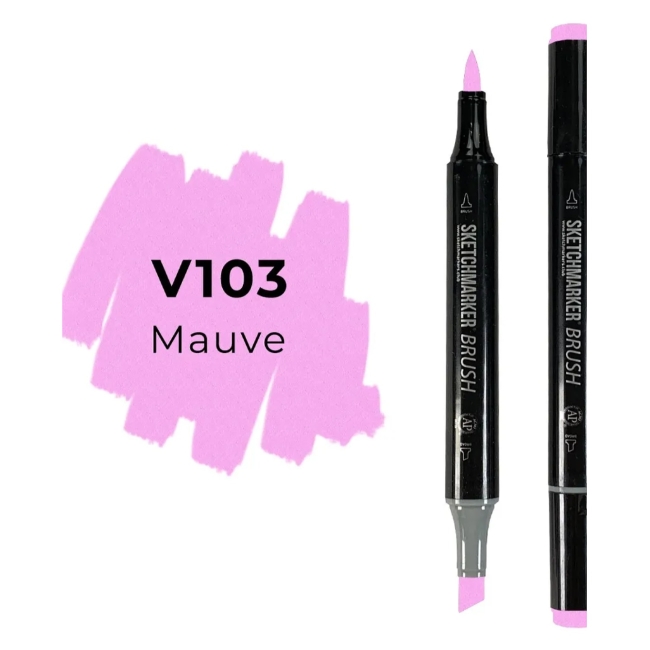 Маркер SKETCHMARKER Brush двухсторонний на спирт.основе цв.V103 Розовато-лиловый